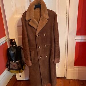 A full length Vintage Burberry Shearling Coat Size 38"